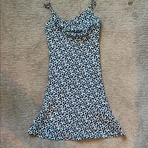 Audrey 3+1 Black and White Floral Midi Dress